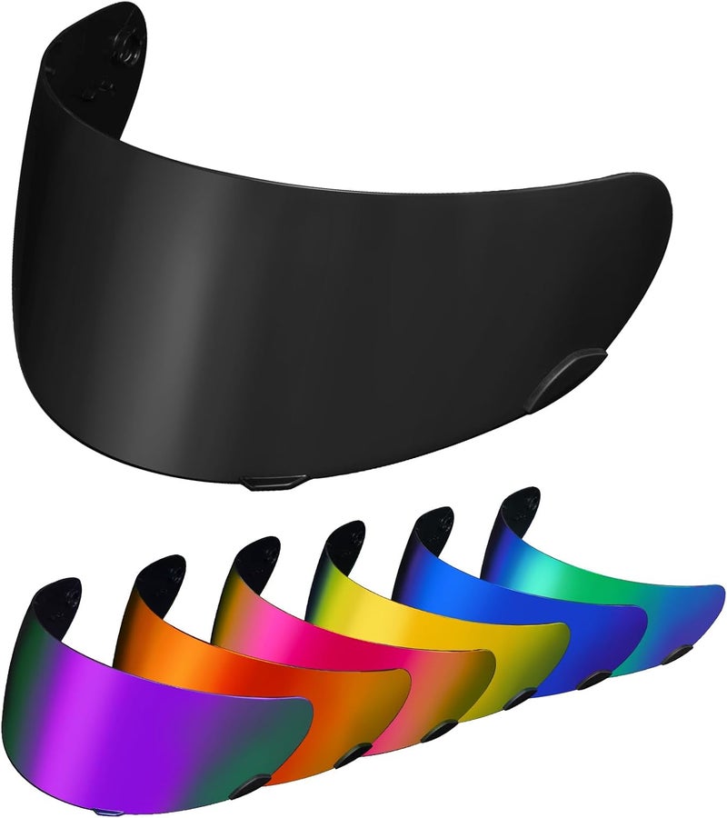 psler Qualifier Visor- Qualifier DLX Helmet Visor Motorcycle Face Shield Accessories Replacement for Bell Qualifier/Star/Vortex/RS-1/Revolver,Black - Image 1